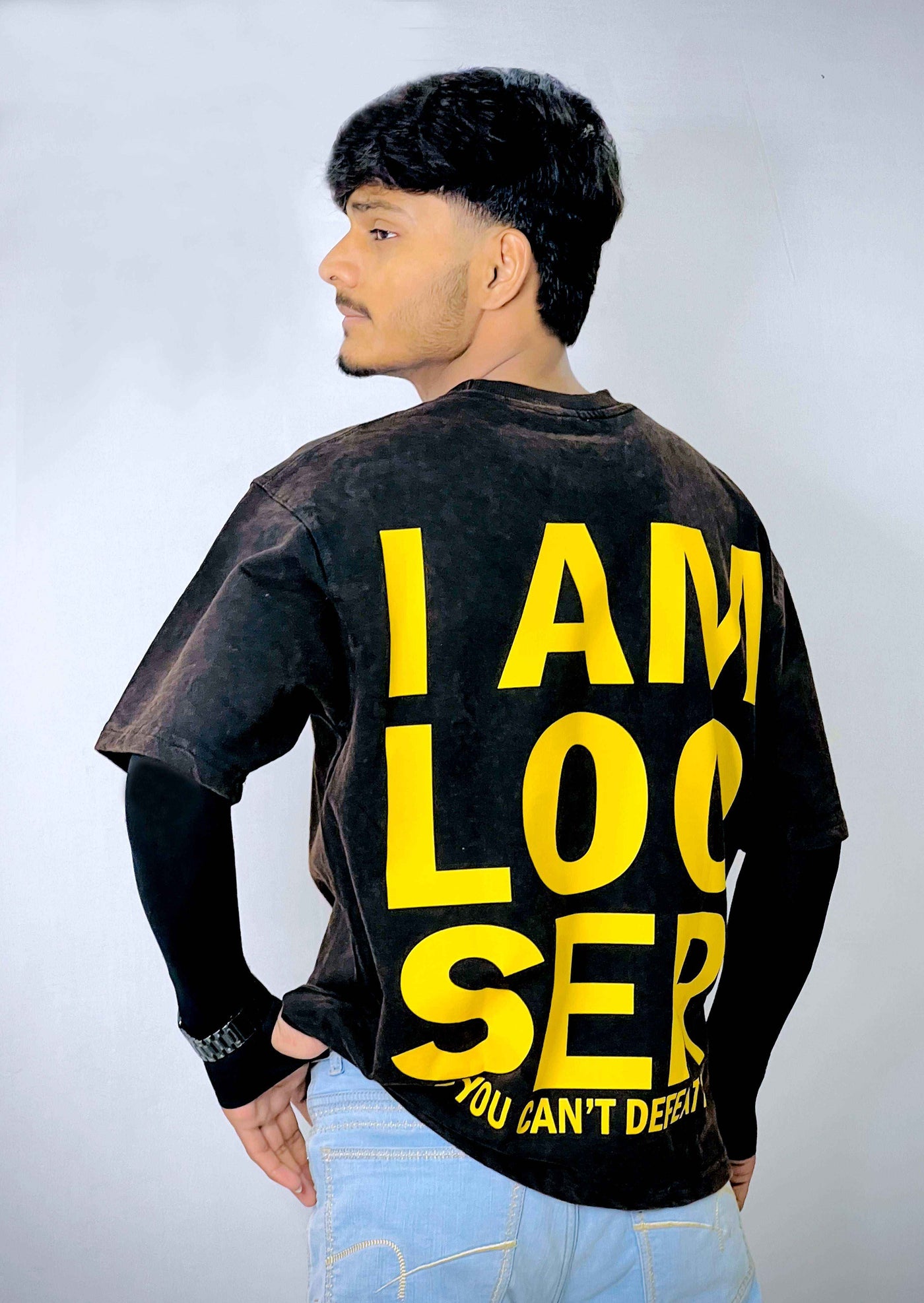 Ashlay “Looser Mode: ON” Acid Wash Oversized T-Shirt – Grunge Streetwear | Ashlay