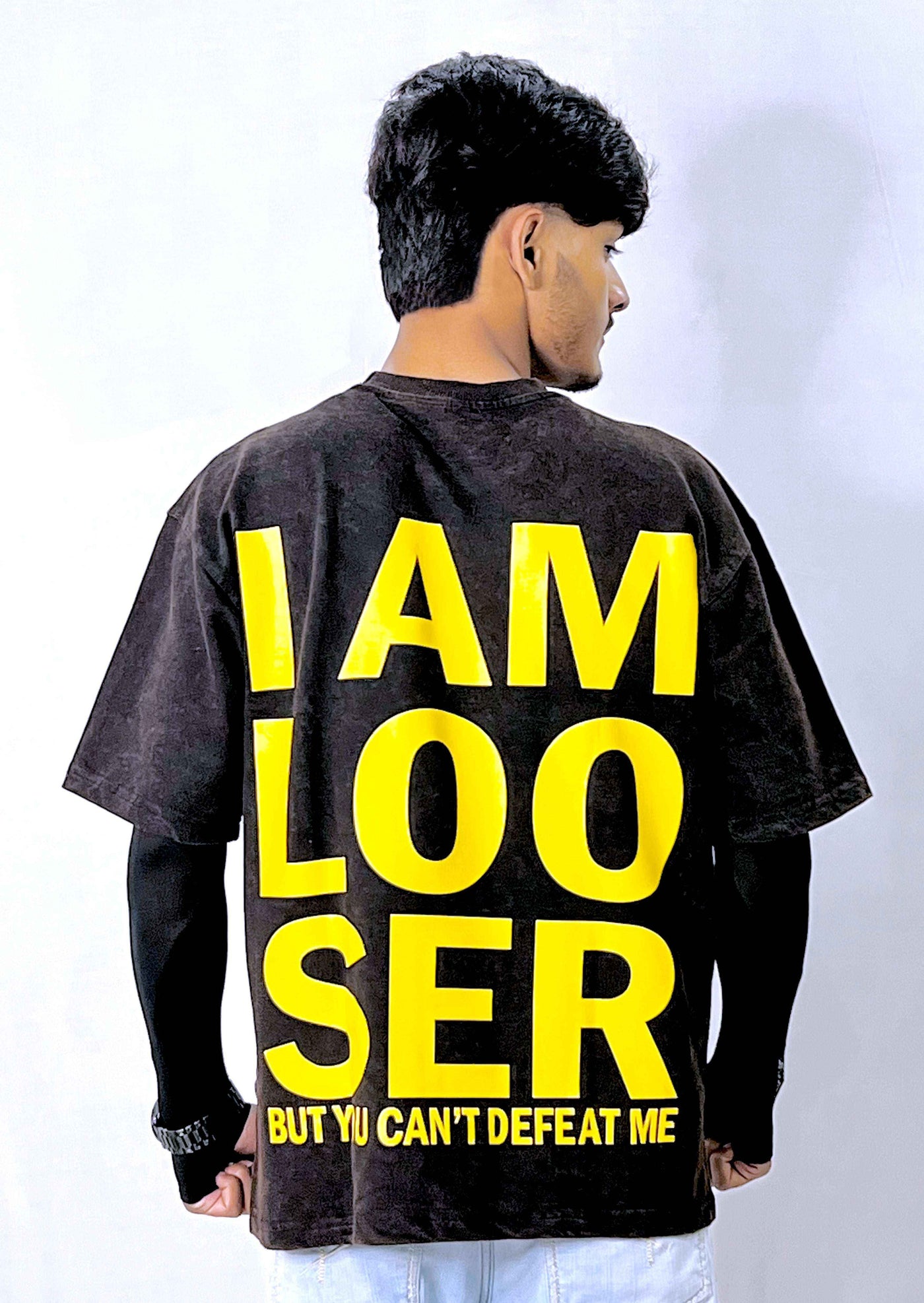 Ashlay “Looser Mode: ON” Acid Wash Oversized T-Shirt – Grunge Streetwear | Ashlay