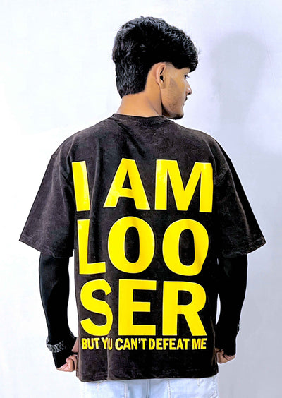 Ashlay “Looser Mode: ON” Acid Wash Oversized T-Shirt – Grunge Streetwear | Ashlay